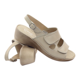Women's wedge sandals Gregors 592 beige 3 Women's wedge sandals Gregors 592 beige 3