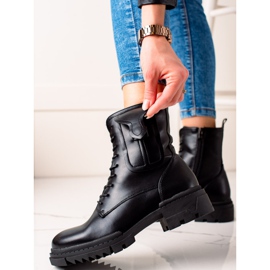 W. Potocki Classic Lace-up Potocki Booties black 1