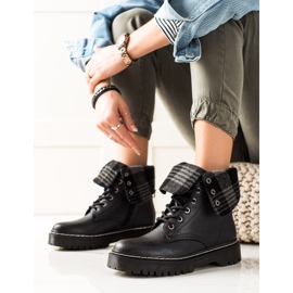 TRENDI Boots with a turn-up shaft black 1