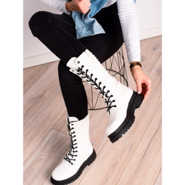 Seastar White Eco Leather Boots 2