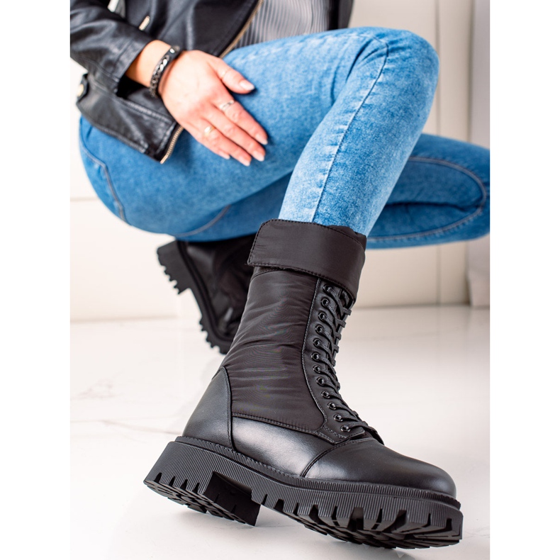 Weide Lace-up high boots black 2