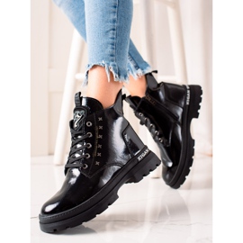 Filippo Lace-up platform ankle boots black 1