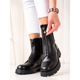TRENDI Warm boots with a zipper black 1