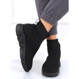 Cento Black sock trainers 1