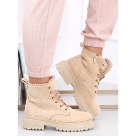 Lace-up boots Visko Khaki beige 1