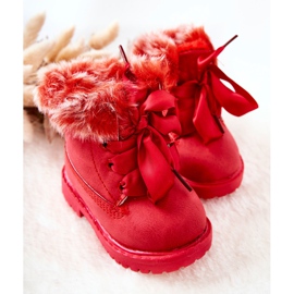 FR1 Children's Boots Trappers Insulated with Fur Red Tesoro 1