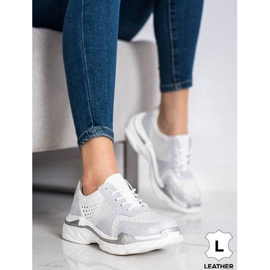 Goodin Leather Sneakers With Glitter white 1