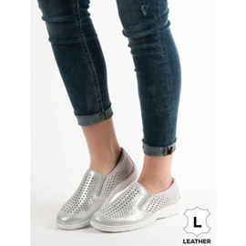Kylie Silver Leather Shoes grey 2 Kylie Silver Leather Shoes grey 2
