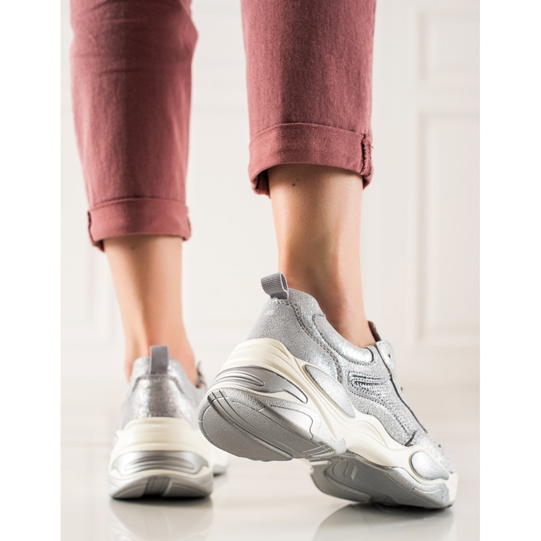 Goodin Leather Sneakers multicolored grey 1