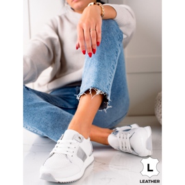 White Leather Sneakers VINCEZA 2