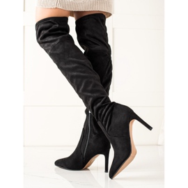 Evento Sexy thigh-high boots on a high heel black 2