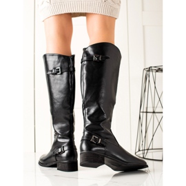 TRENDI Stylish cowboy boots black 1