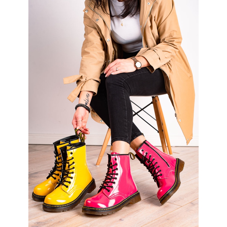 Filippo Warm leather Trappers pink 1