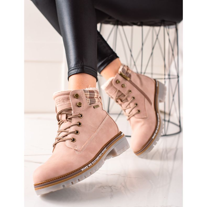 Goodin Insulated Trappers Made of Eco Leather pink 1