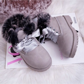 FRROCK Children's Boots Warmed With Fur Gray Tesoro Trappers grey 3 FRROCK Children's Boots Warmed With Fur Gray Tesoro Trappers grey 3
