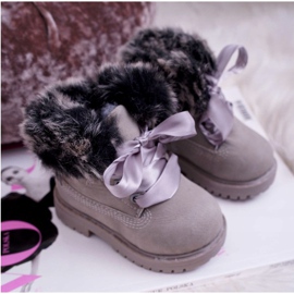 FRROCK Children's Boots Warmed With Fur Gray Tesoro Trappers grey 1 FRROCK Children's Boots Warmed With Fur Gray Tesoro Trappers grey 1