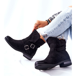 POTOCKI Suede Black Renisse Boots With Buckles 1