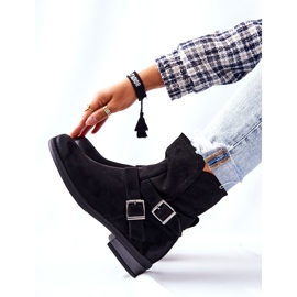 POTOCKI Suede Black Renisse Boots With Buckles 2