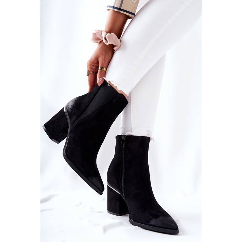 POTOCKI Suede Black Boots On Heel Coriseis 2