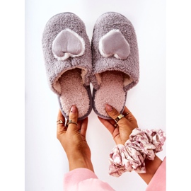 Women's Gray Heartbeat Slippers grey 1
