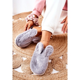 Fur Slippers With Ears Gray Thorpe grey 2