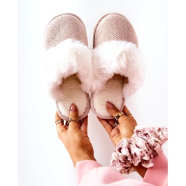Beige Flamarin Warm Slippers With Fur 1