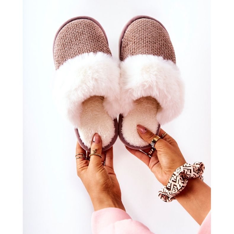 Warm Slippers With Fur Light brown Flamarin beige 1 Warm Slippers With Fur Light brown Flamarin beige 1