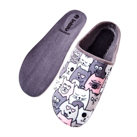 Inblu Slippers Befado Slippers Cats 155D200 Gray 2 Inblu Slippers Befado Slippers Cats 155D200 Gray 2