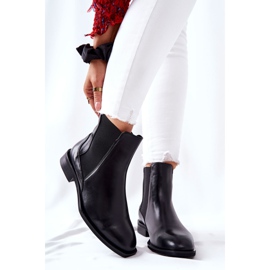 Leather Chelsea Boots On Heel Laura Messi Black 2353 1 Leather Chelsea Boots On Heel Laura Messi Black 2353 1