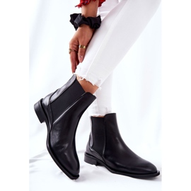Leather Chelsea Boots On Heel Laura Messi Black 2353 2 Leather Chelsea Boots On Heel Laura Messi Black 2353 2