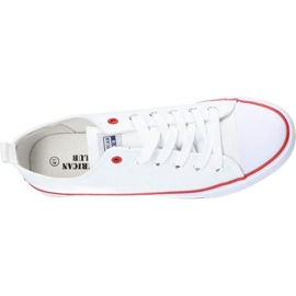 Women's white sneakers tied American Club LH14 1 Women's white sneakers tied American Club LH14 1