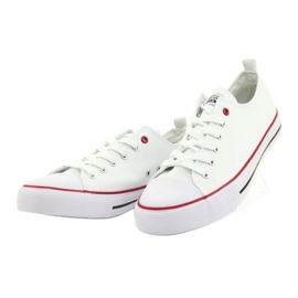 Women's white sneakers tied American Club LH14 4 Women's white sneakers tied American Club LH14 4