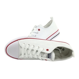 Women's white sneakers tied American Club LH14 5 Women's white sneakers tied American Club LH14 5