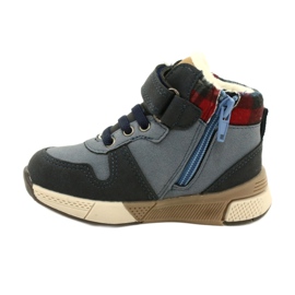 Boys' boots with the fur of American Club GC27 navy blue 2