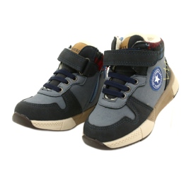 Boys' boots with the fur of American Club GC27 navy blue 3