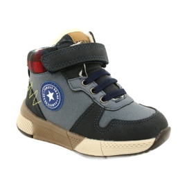 Boys' boots with the fur of American Club GC27 navy blue 1
