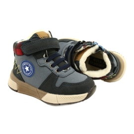 Boys' boots with the fur of American Club GC27 navy blue 5