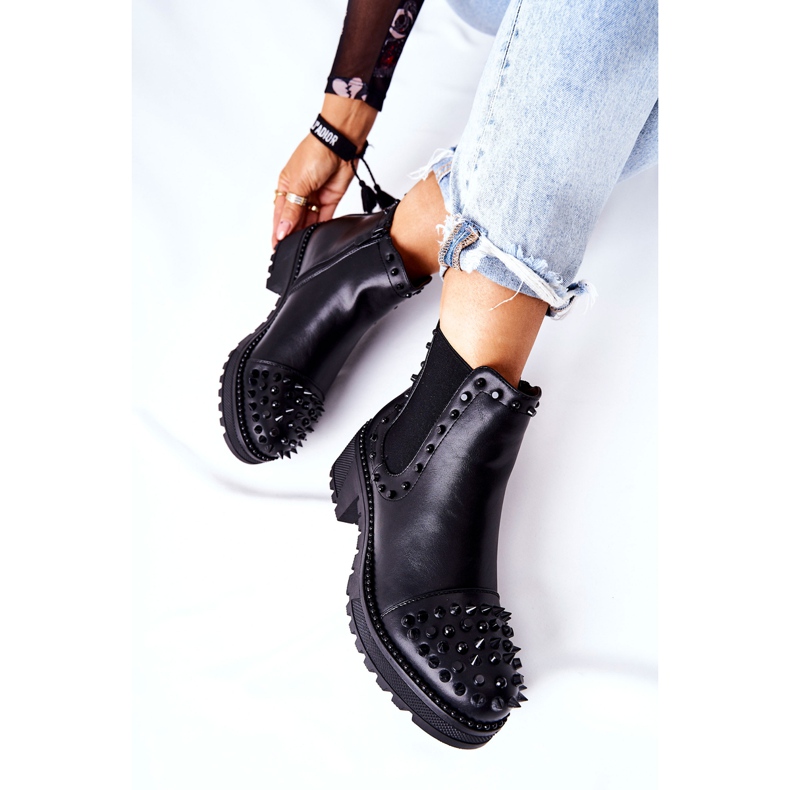 PG1 Black Comonis Jodhpur Boots With Jets 1