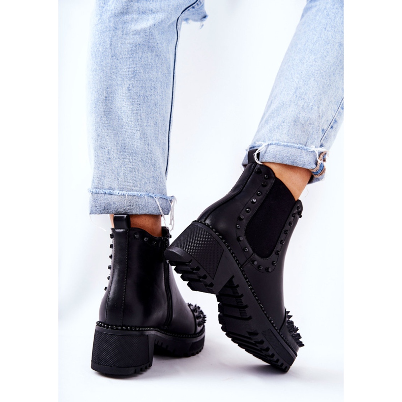 PG1 Black Comonis Jodhpur Boots With Jets 2