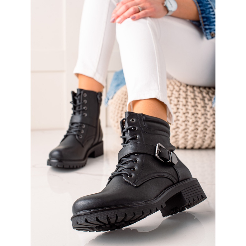 Anesia Paris Black Workers With A Buckle 1