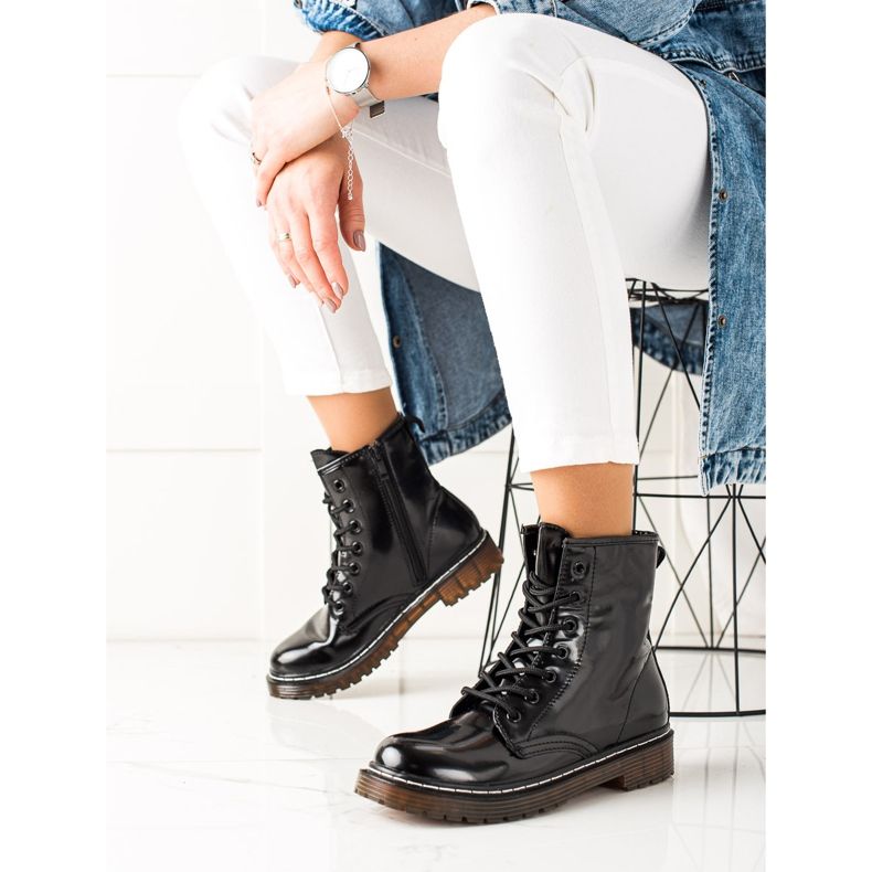 Lucky Shoes Comfortable Black Trappers 1 Lucky Shoes Comfortable Black Trappers 1