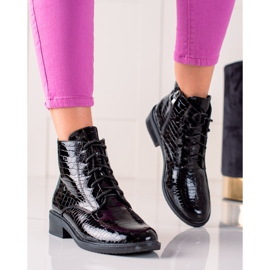 TRENDI Elegant lace-up boots black 1