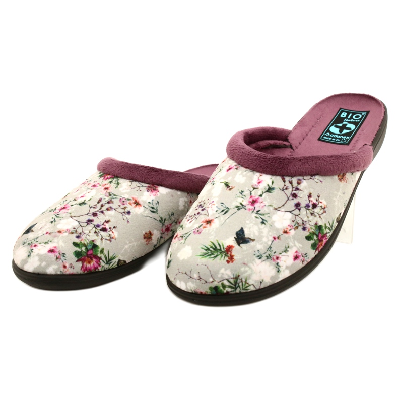 Slippers Cherry Blossom Adanex 26764 Aloe Vera purple grey 2