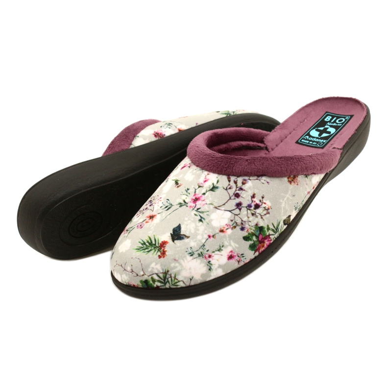 Slippers Cherry Blossom Adanex 26764 Aloe Vera purple grey 3