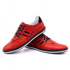 Polbut Casual men's shoes 1801L red with black 5