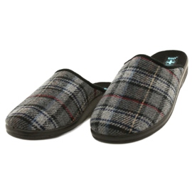 Men's Slippers Plaid Adanex 24162 black grey 2 Men's Slippers Plaid Adanex 24162 black grey 2