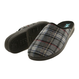 Men's Slippers Plaid Adanex 24162 black grey 3 Men's Slippers Plaid Adanex 24162 black grey 3