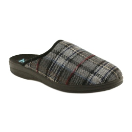 Men's Slippers Plaid Adanex 24162 black grey 1 Men's Slippers Plaid Adanex 24162 black grey 1