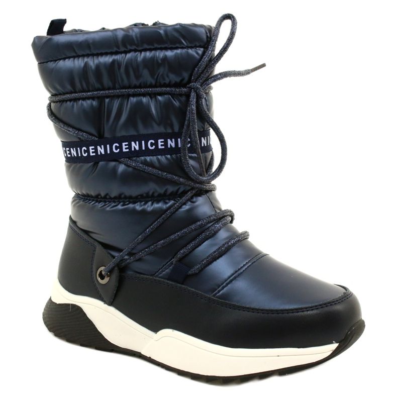 Children's snow boots Miss Evento Waterproof 21DZ23-4325 black navy blue 1