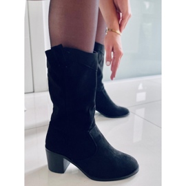Mono Black wide heel boots 2